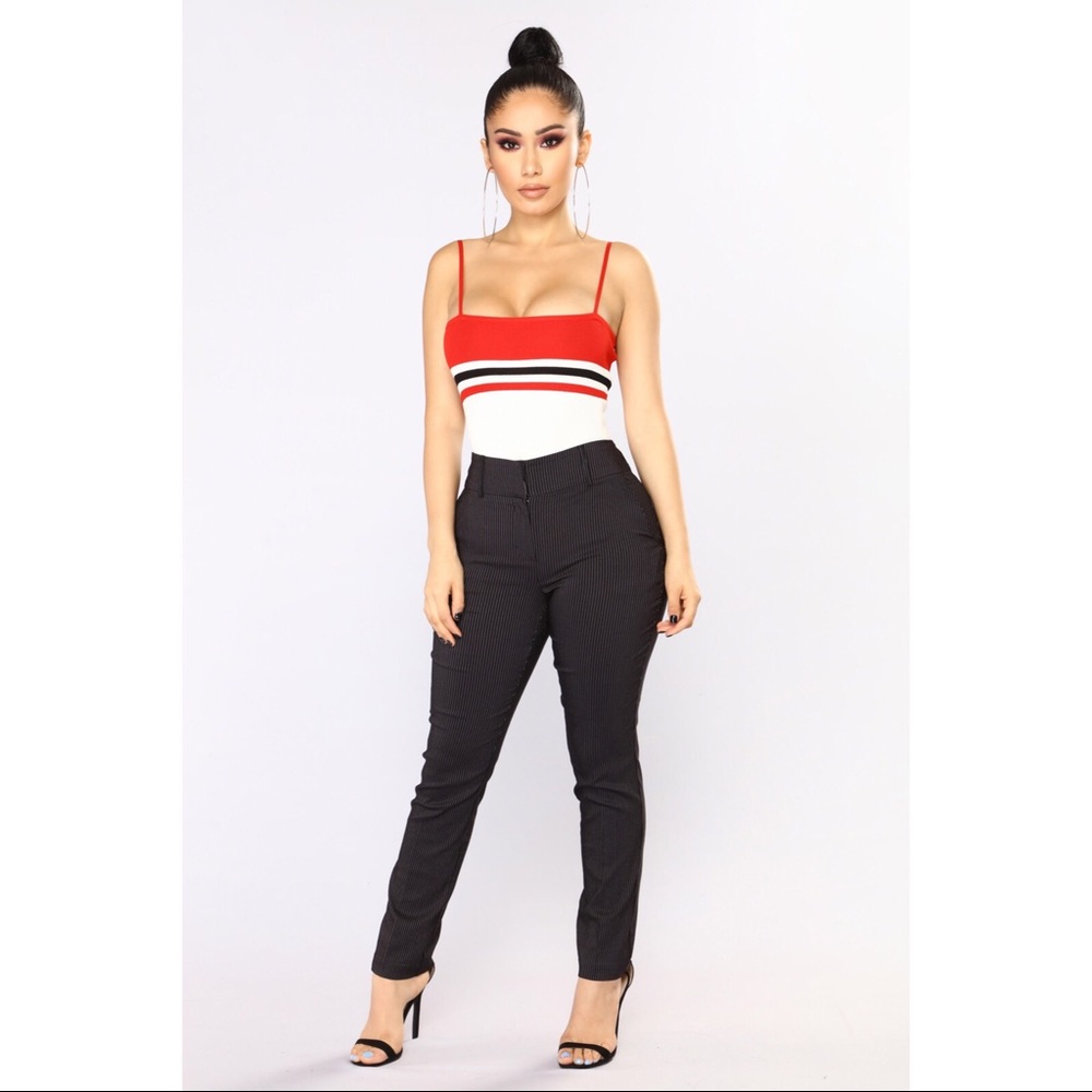 Fashion Nova Pinstripe Pants-NEVER WORN